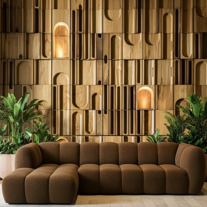 Hoekbank Louie Louie Bouclé Bruin Links