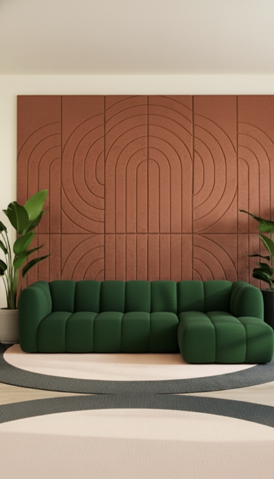 Hoekbank Louie Louie Fluweel Warm Groen Rechts