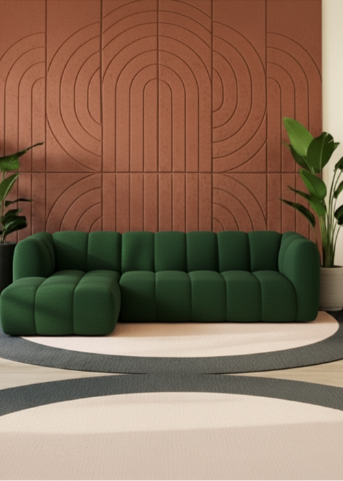 Hoekbank Louie Louie Fluweel Warm Groen Links