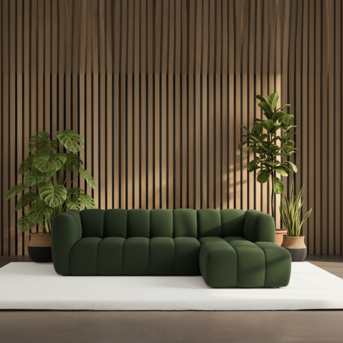 Hoekbank Louie Louie Fluweel Warm Groen Rechts