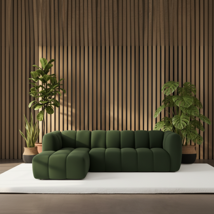 Hoekbank Louie Louie Fluweel Warm Groen Links