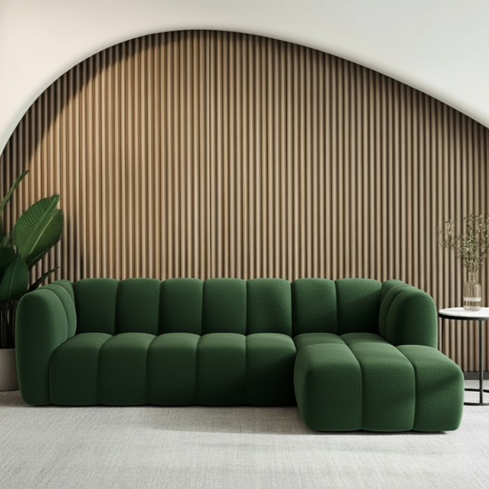 Hoekbank Louie Louie Fluweel Warm Groen Rechts