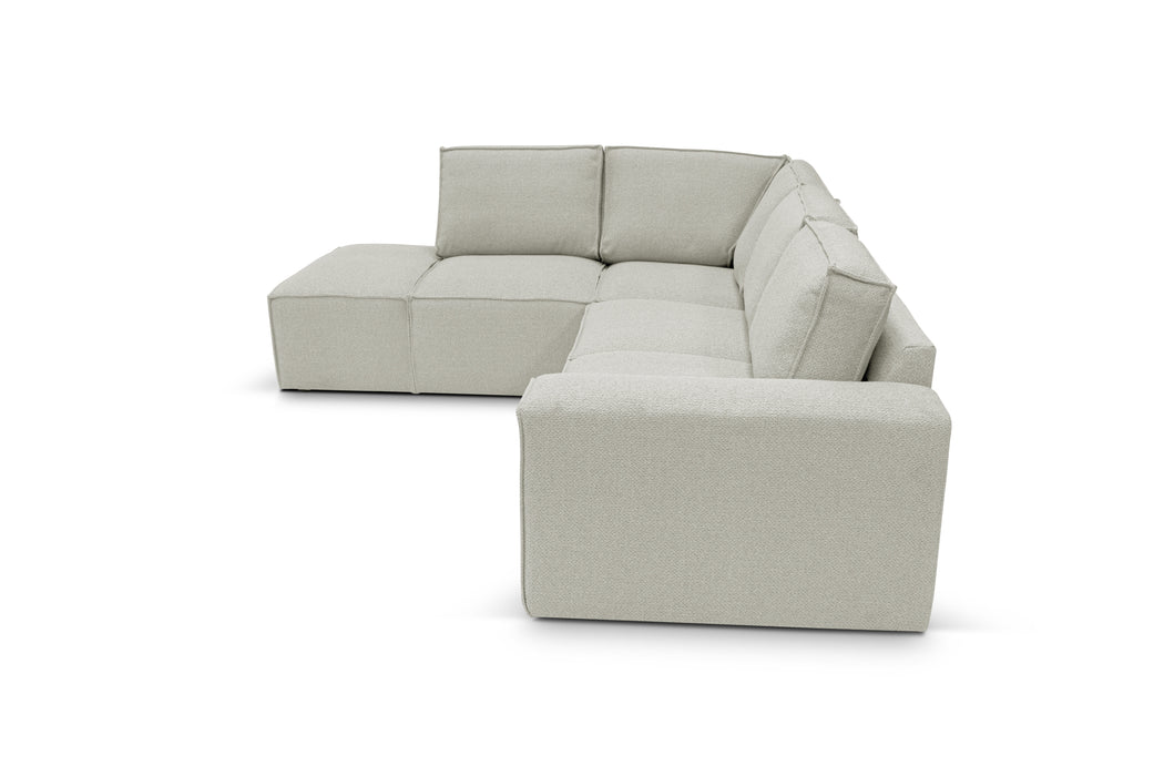 Hoekbank Robi Links Bouclé Naturel / Zand kleur