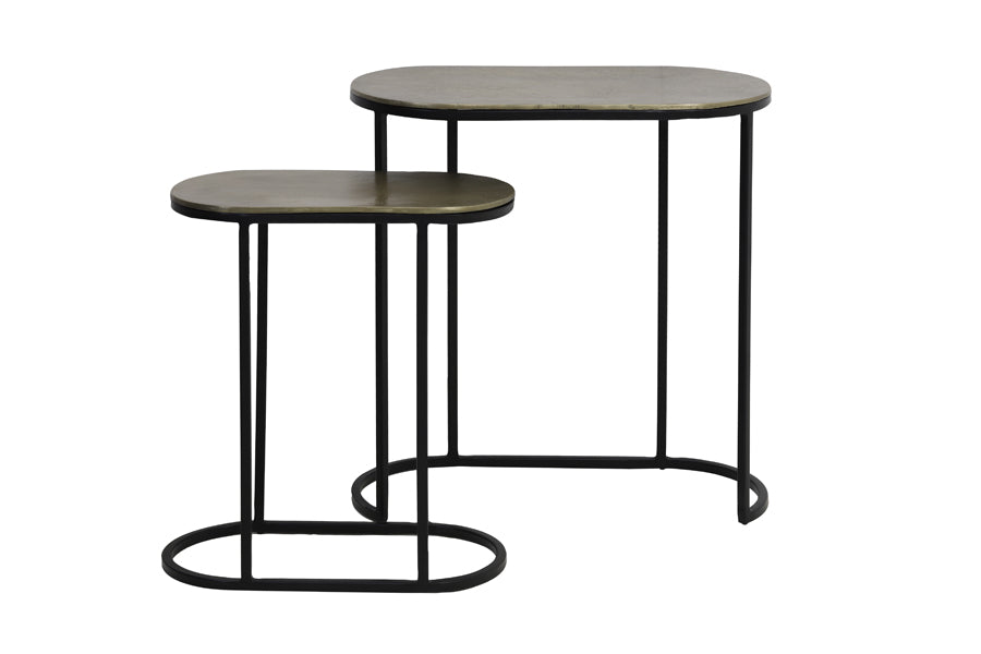 Side table Bocov Set van 2 Antiek Brons Zwart