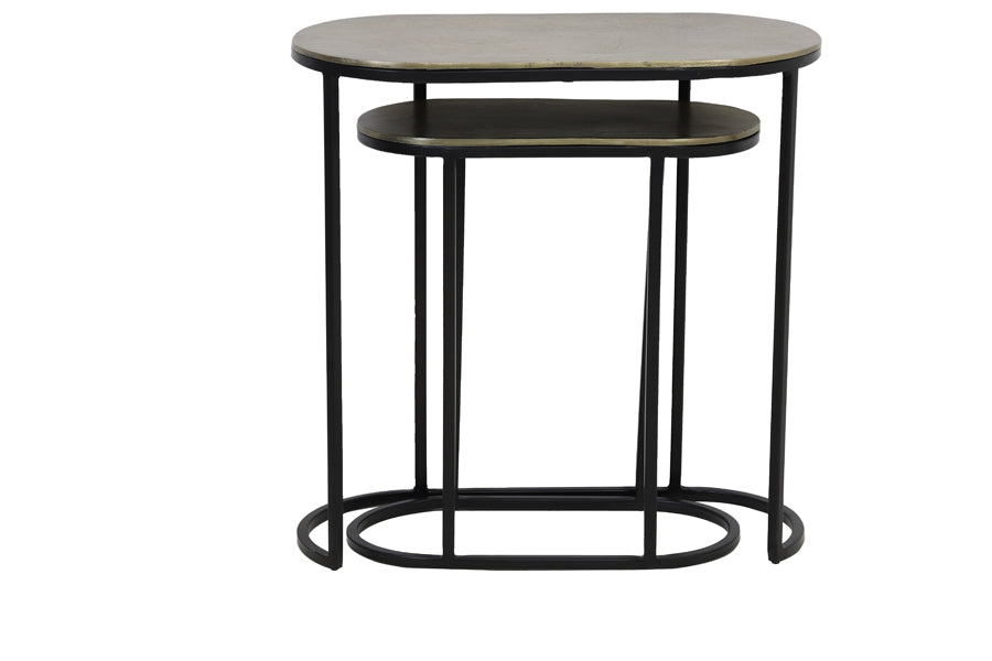 Side table Bocov Set van 2 Antiek Brons Zwart