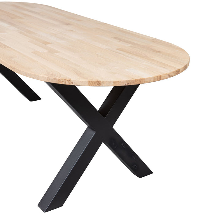 Eettafel Tablo Ovaal Almaar Poot Eiken 220cm