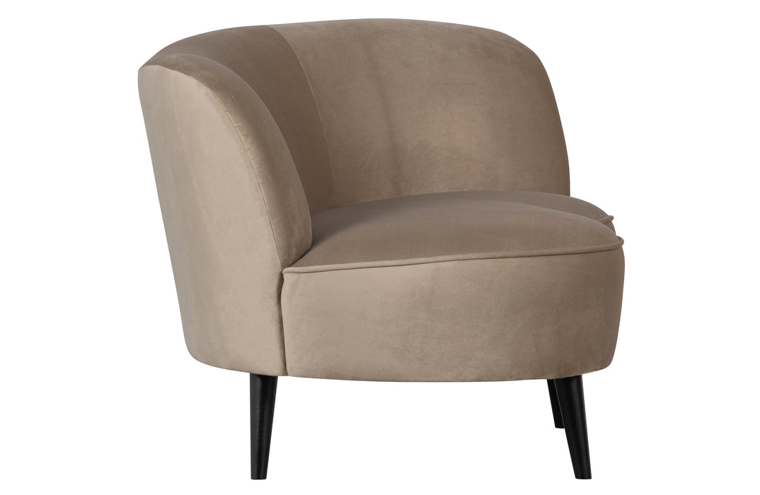 Fauteuil Sara Lounge Khaki Velvet Rechts