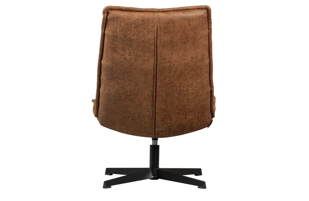 Fauteuil Nika Leerlook Cognac