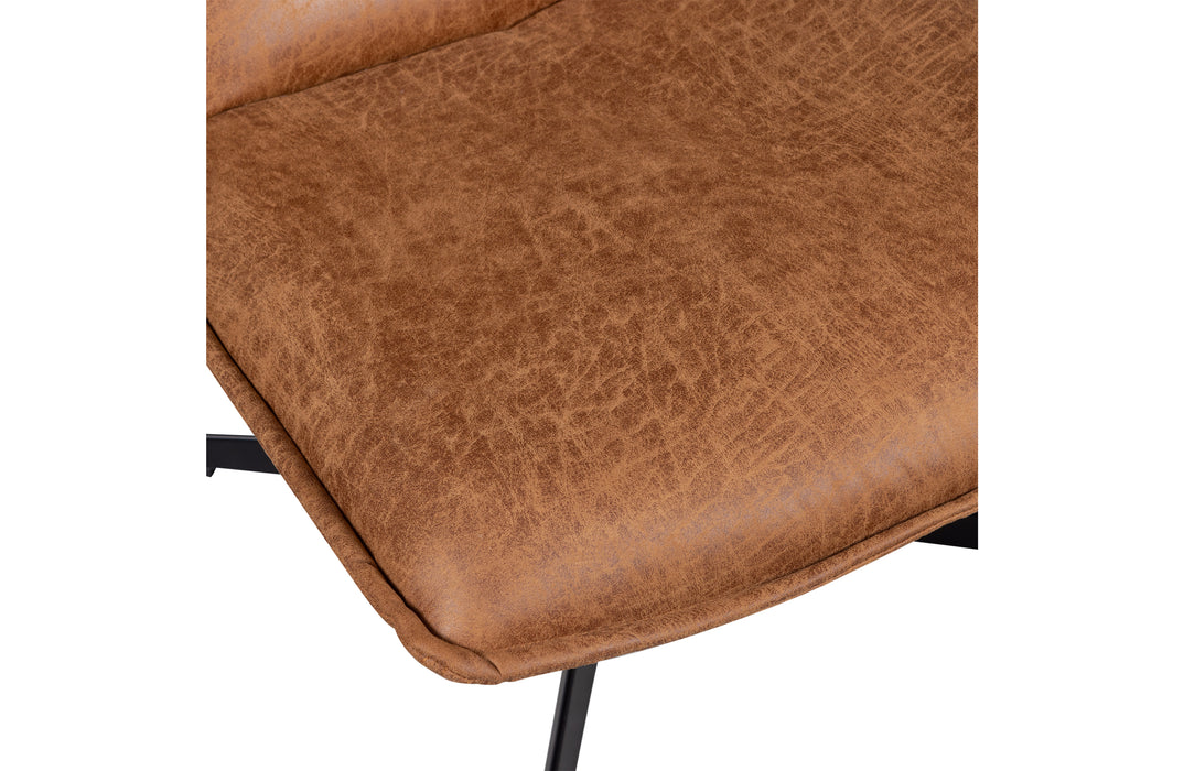 Fauteuil Nika Leerlook Cognac