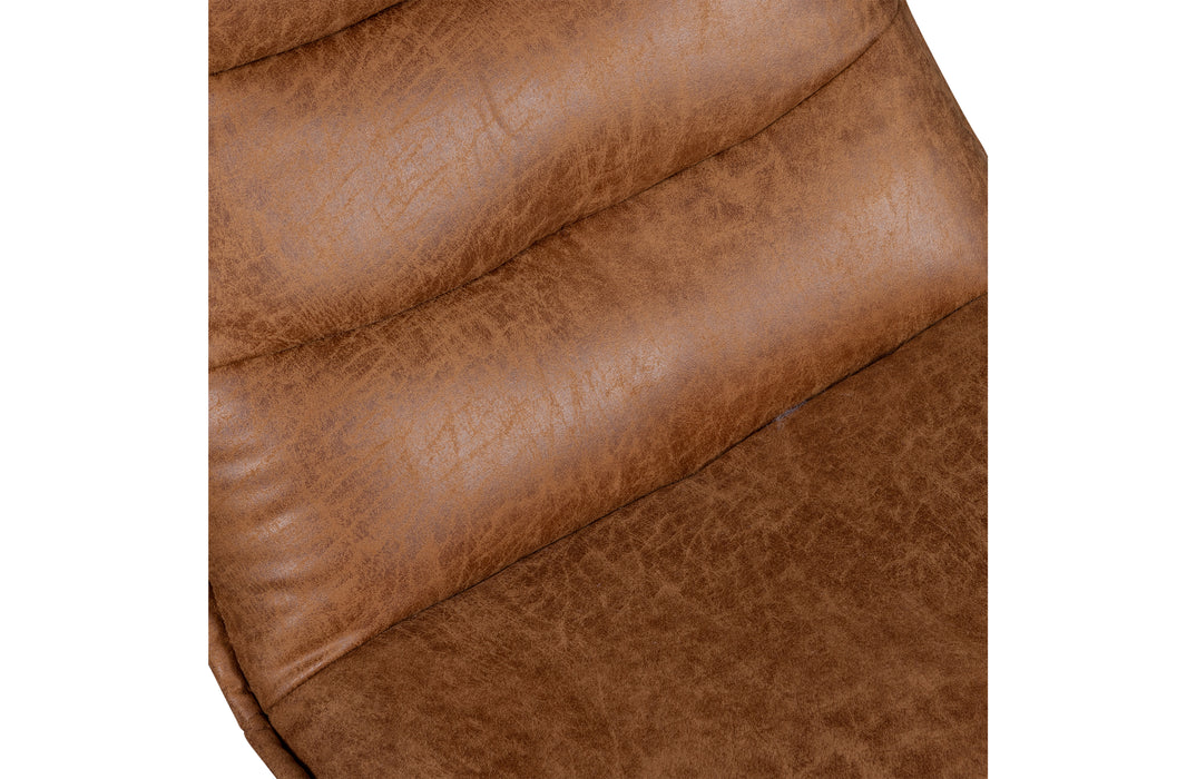 Fauteuil Nika Leerlook Cognac