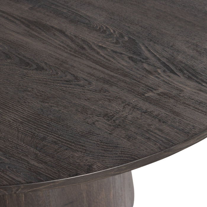 Eettafel Maan Rond Donker Bruin 120cm