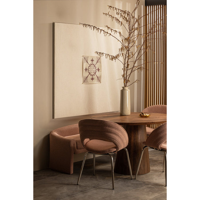 Eettafel Limit Rond Mango Walnoot Kleur 130cm