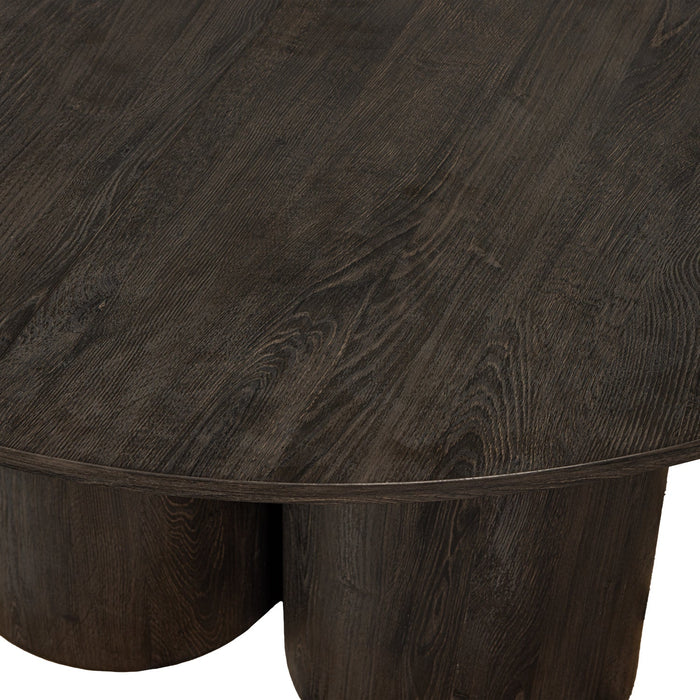 Eettafel Oona Rond 3 poot Donker Bruin MDF 140cm