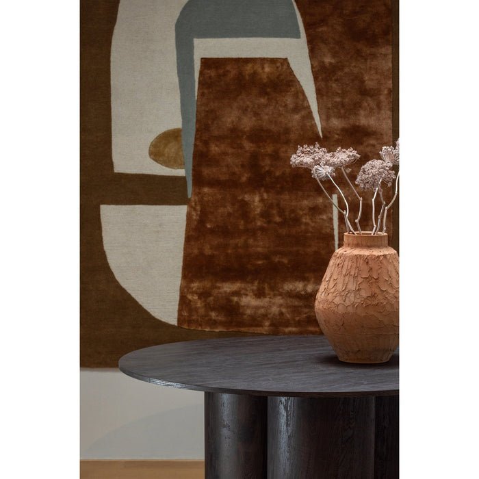 Eettafel Oona Rond 3 poot Donker Bruin MDF 140cm