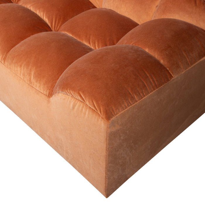 3 zits bank Allure Fluweel Oranje 280cm breed