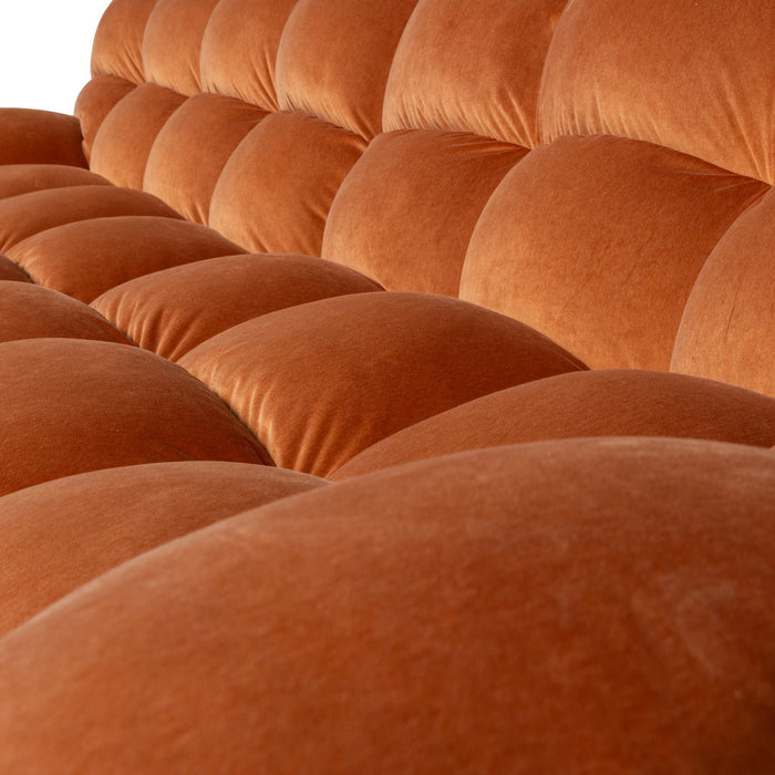 3 zits bank Allure Fluweel Oranje 280cm breed