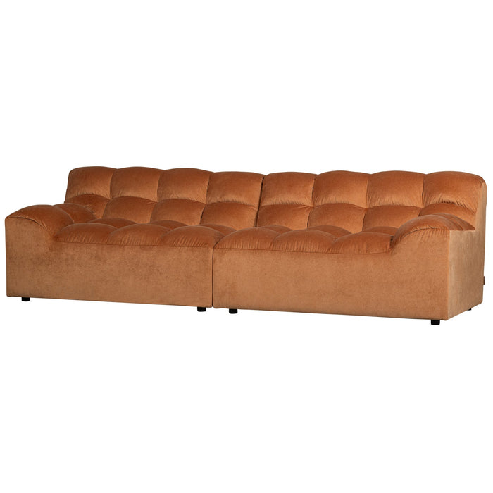 3 zits bank Allure Fluweel Oranje 280cm breed