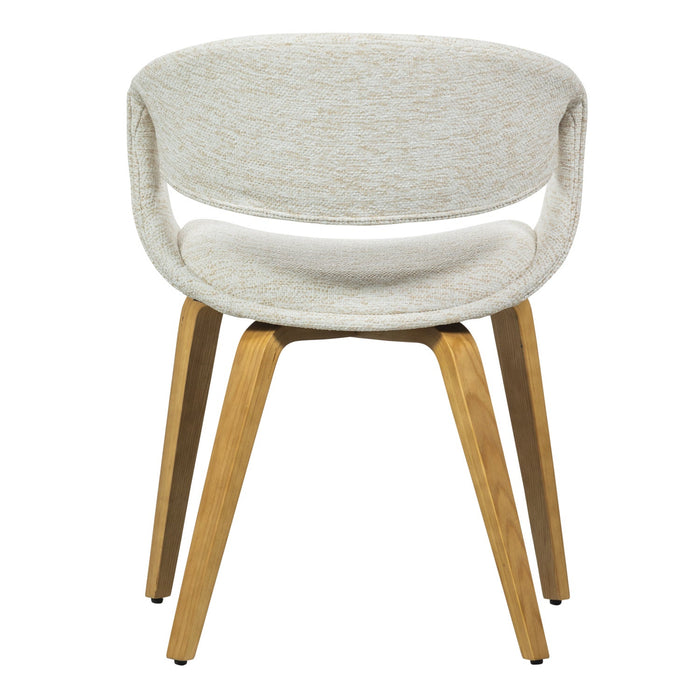 Stoel Yossi Naturel kleur met houten poten