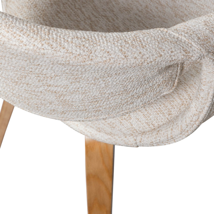 Stoel Yossi Naturel kleur met houten poten