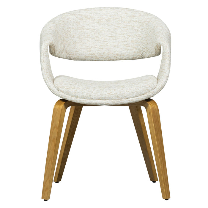 Stoel Yossi Naturel kleur met houten poten