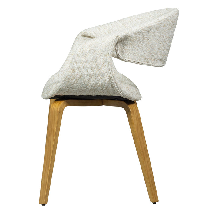 Stoel Yossi Naturel kleur met houten poten