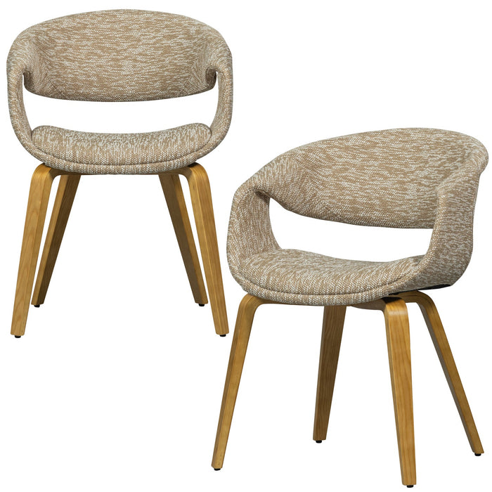 Stoel Yossi Zand kleur met houten poot