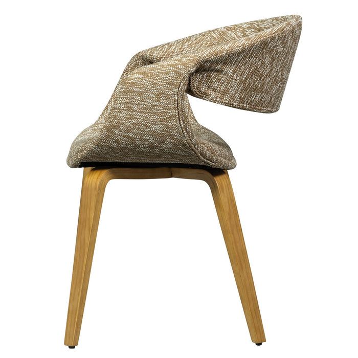 Stoel Yossi Zand kleur met houten poot