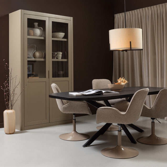 Eettafel Arros Uitschuifbaar MDF Zwart