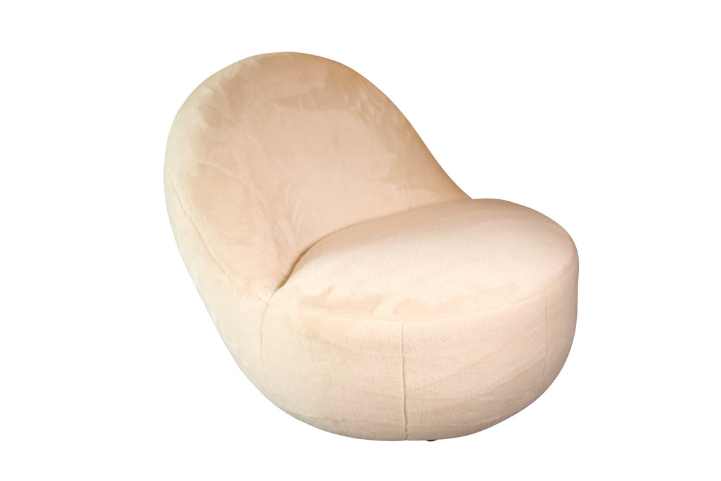 Fauteuil Wit Konijnenvacht Stof