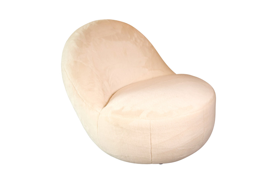 Fauteuil Wit Konijnenvacht Stof