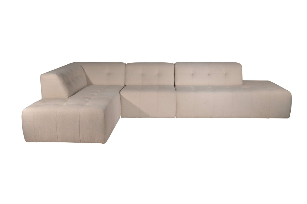 Modulaire Bank River Chaisse Longue Links Naturel Stof