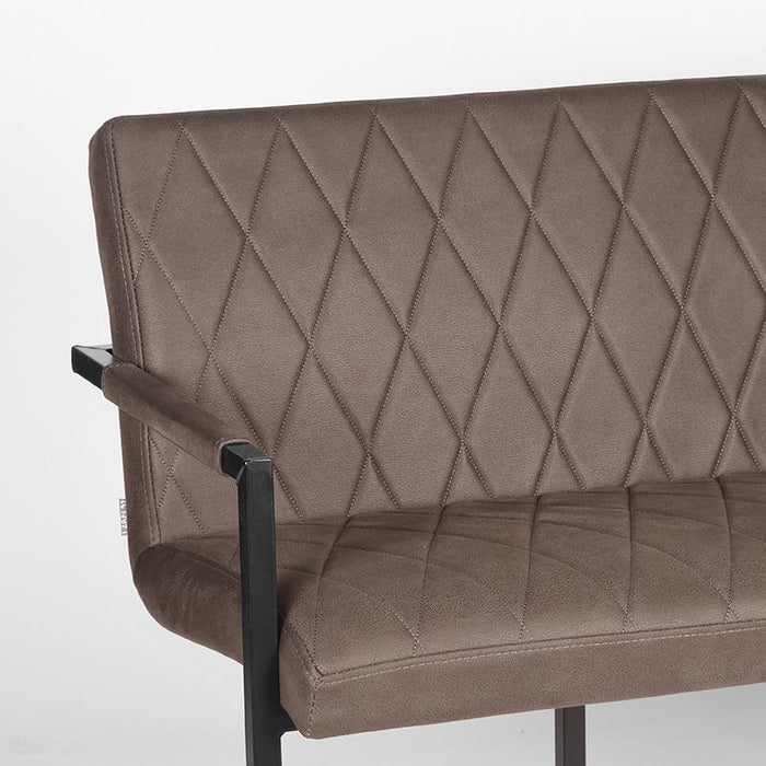Eetkamerbank Denmark Antraciet Microfiber 155cm
