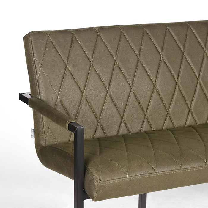 Eetkamerbank Denmark Army Green Microfiber 155cm