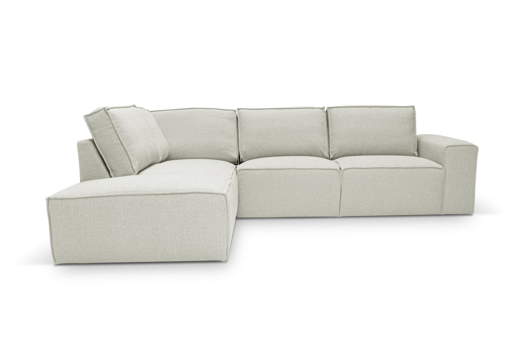 Hoekbank Robi Links Bouclé Naturel / Zand kleur