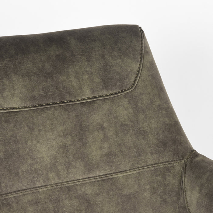 Fauteuil Toby Warm Groen Fluweel