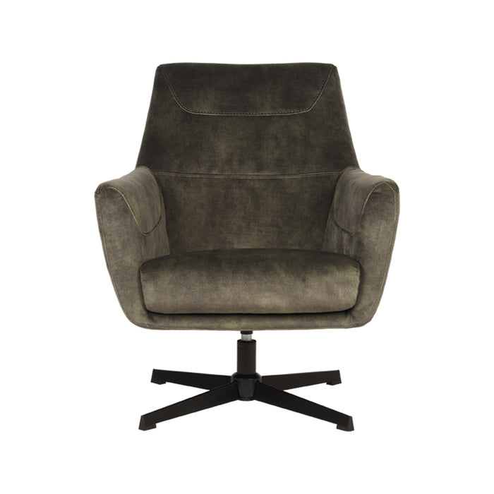 Fauteuil Toby Warm Groen Fluweel