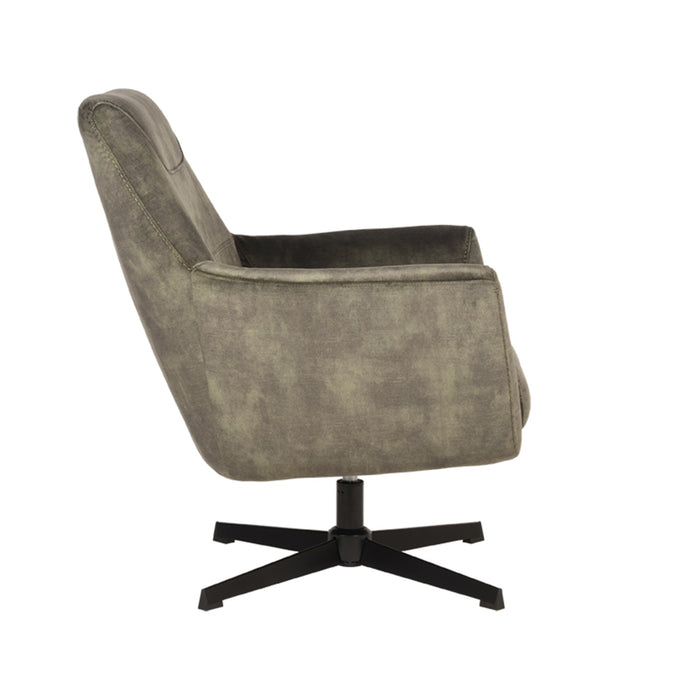 Fauteuil Toby Warm Groen Fluweel