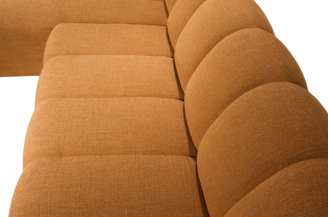 Hoekbank Louie Louie Bouclé Oranje/Bruin Links