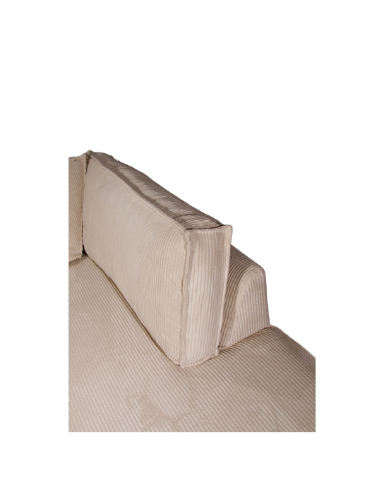 Hoekbank Bukowski Links Rib Stof, Op voorraad