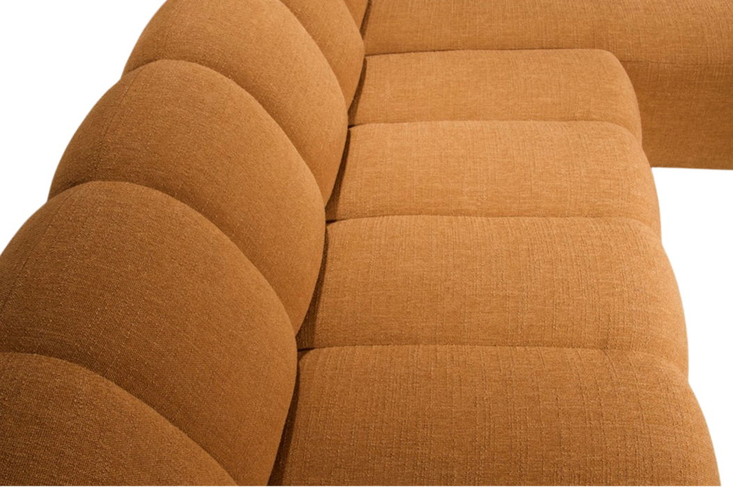 Hoekbank Louie Louie Bouclé Oranje/Bruin Rechts
