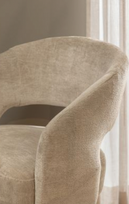 Fauteuil Ebba Chenille Naturel