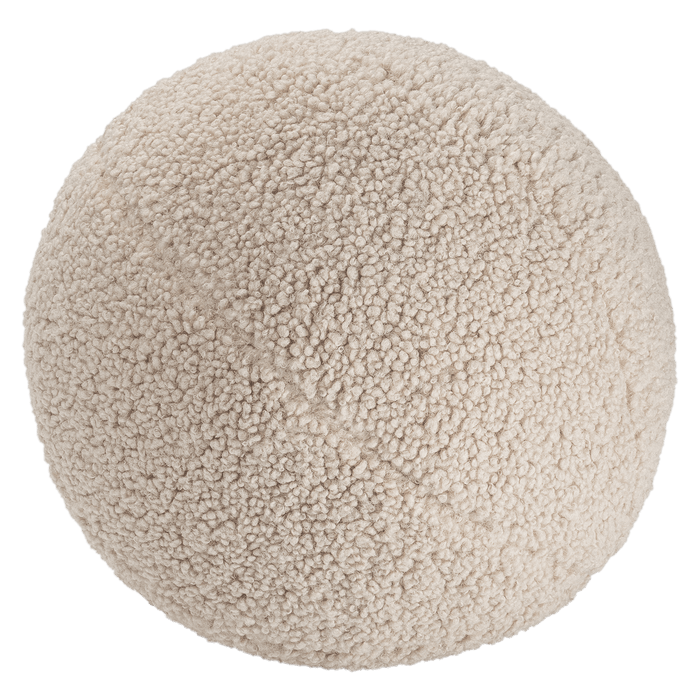 Kussen Ronde Bal Naturel Boucle / Teddy Stof