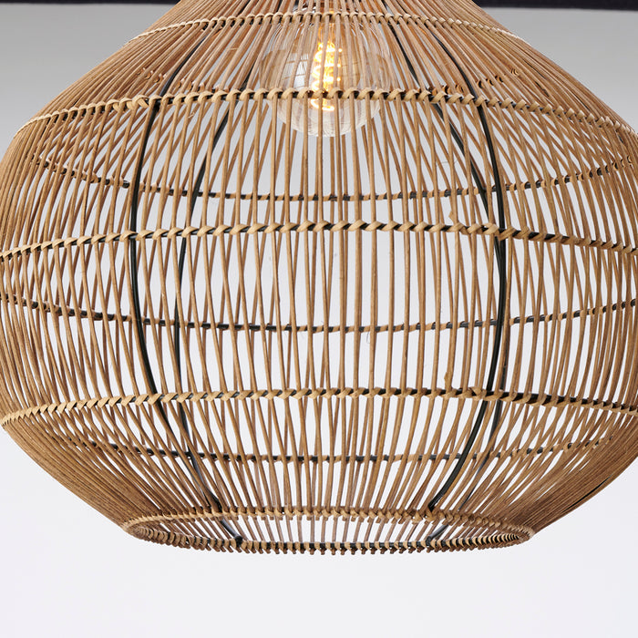 Hanglamp Pacino Ø50x51,5 cm Rotan Donker Bruin