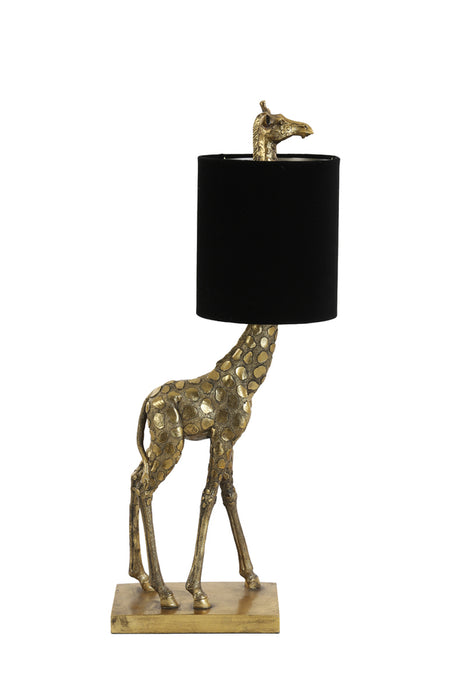 Tafellamp Giraffe 26x16x61 cm Antiek Brons met Zwart