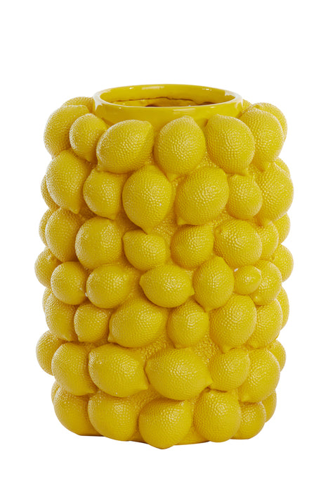 Vaas deco Lemon Ø31x41 cm Geel