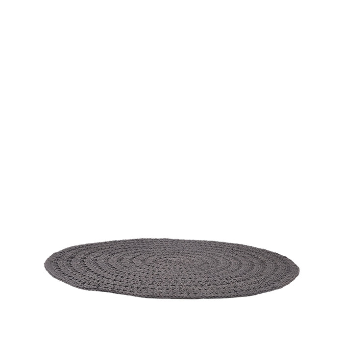 Vloerkleed Rond Knitted Antraciet Katoen 150x150cm